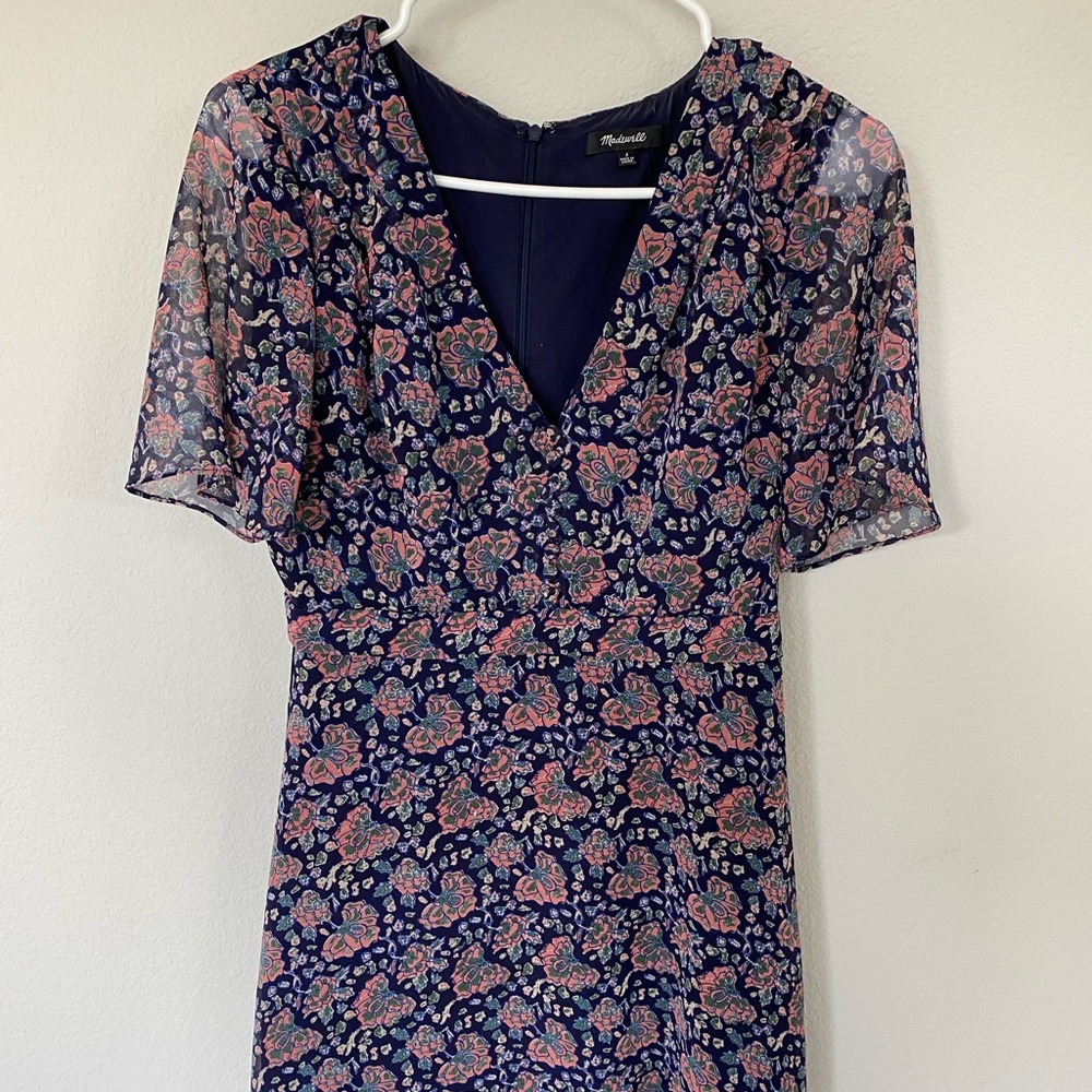 Madewell Chiffon Fit and Flare Dress